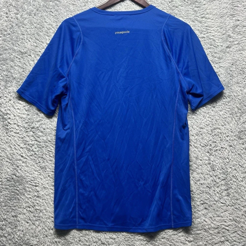 Patagonia Shirt Mens Large Blue Capiliene Cool Daily Shirt Performance Quick Dry